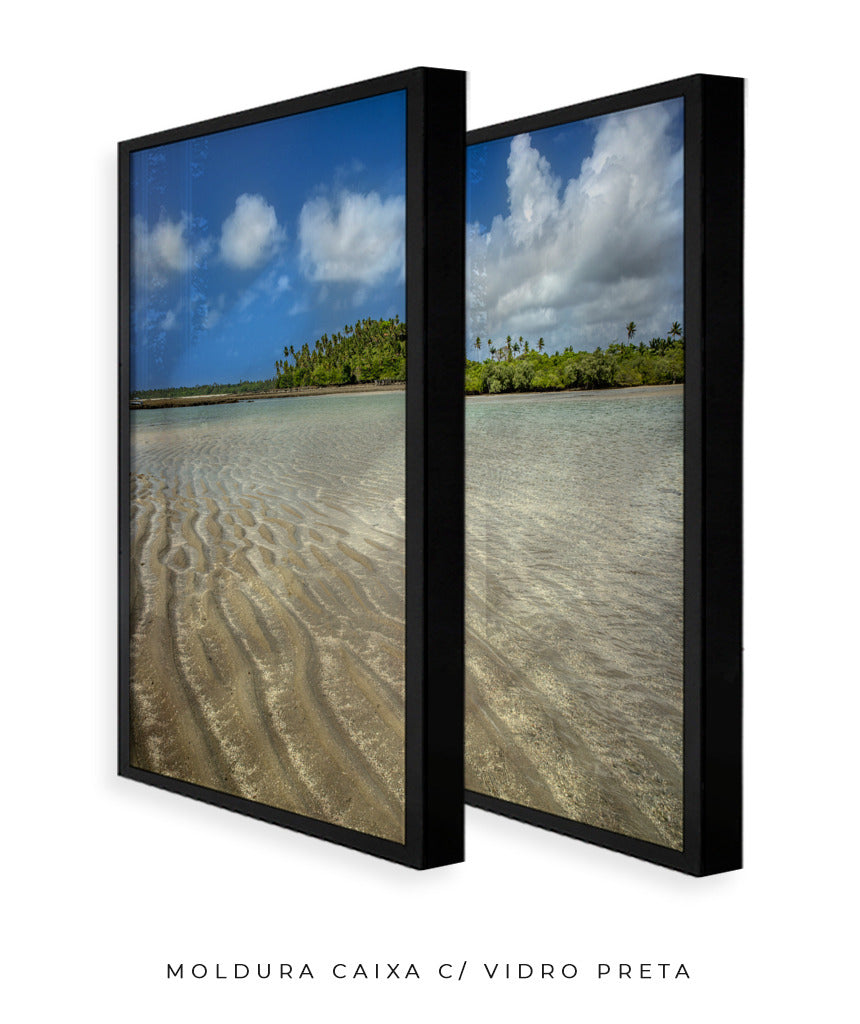Quadro Decorativo Praia , Areia e Árvores-Dupla