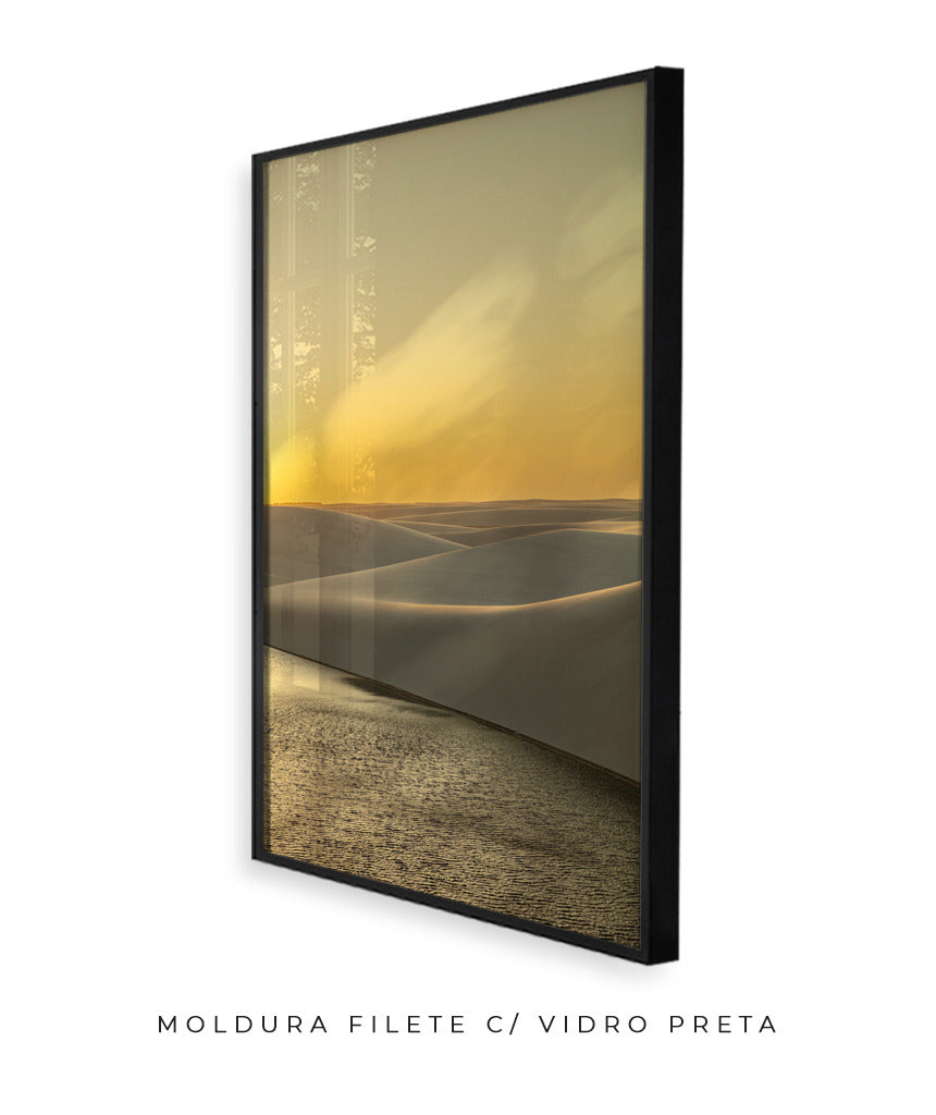 Quadro Decorativo Lençóis Maranhenses com por do Sol