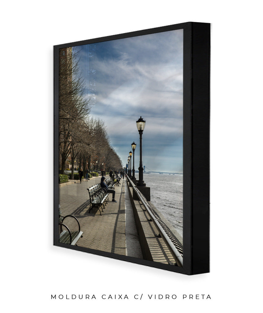 Quadro Decorativo Praça a Beira Mar Nova York