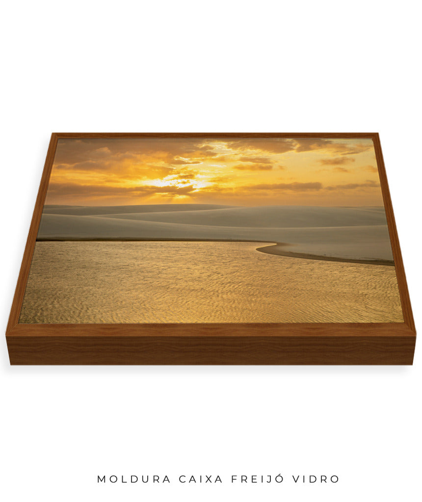 Quadro Decorativo Pôr do Sol - Céu Laranja - Horizontal
