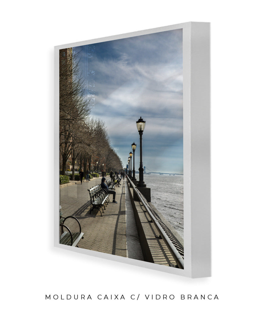 Quadro Decorativo Praça a Beira Mar Nova York