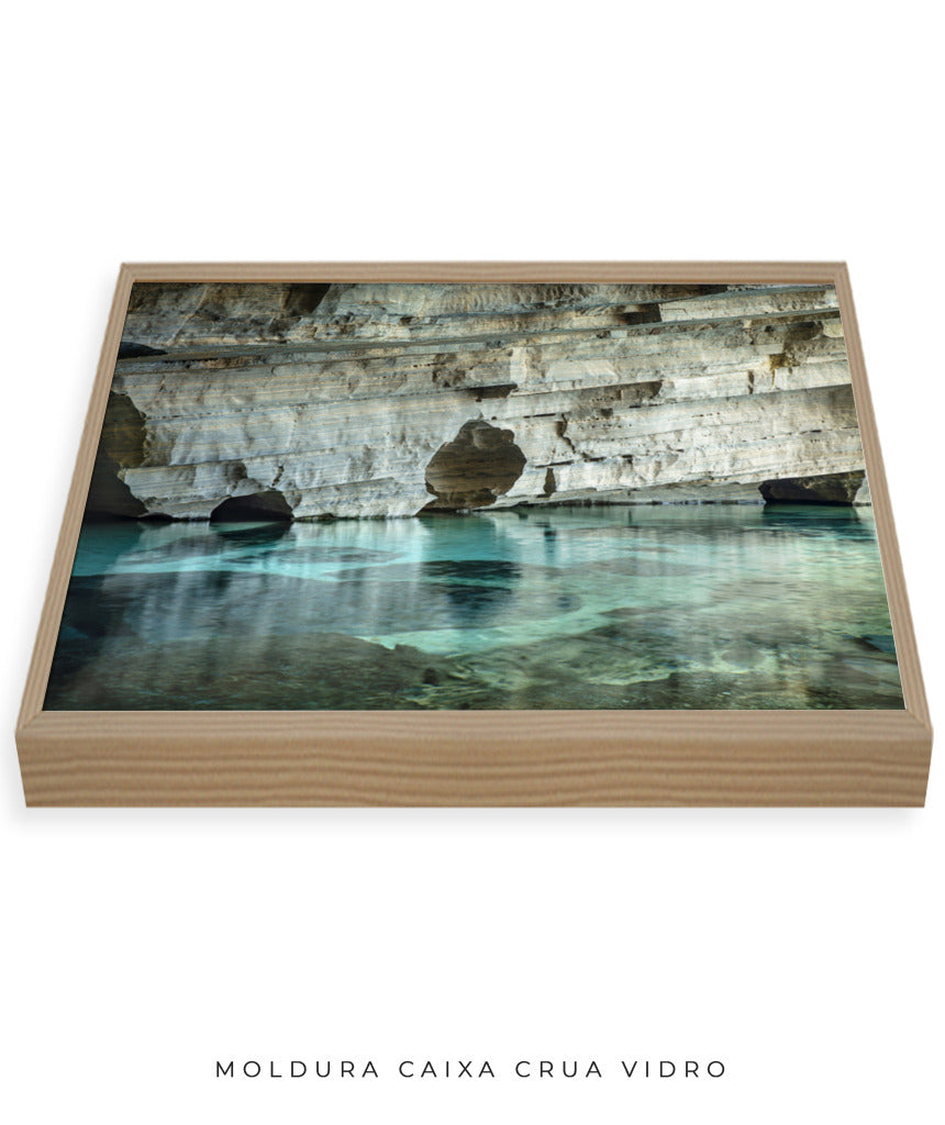 Quadro Decorativo Chapada Diamantina - Rocha e águas cristalinas-Horizontal