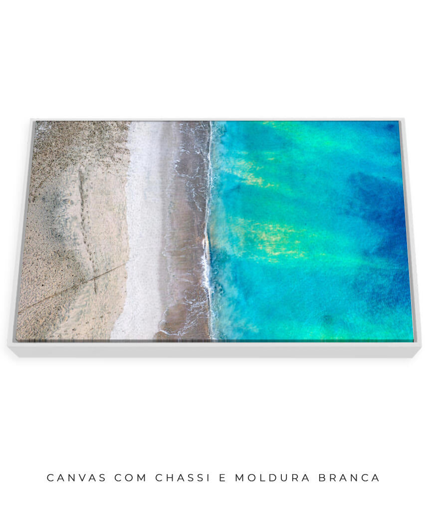 Quadro Decorativo Noronha - Praia e Mar Vista Aérea