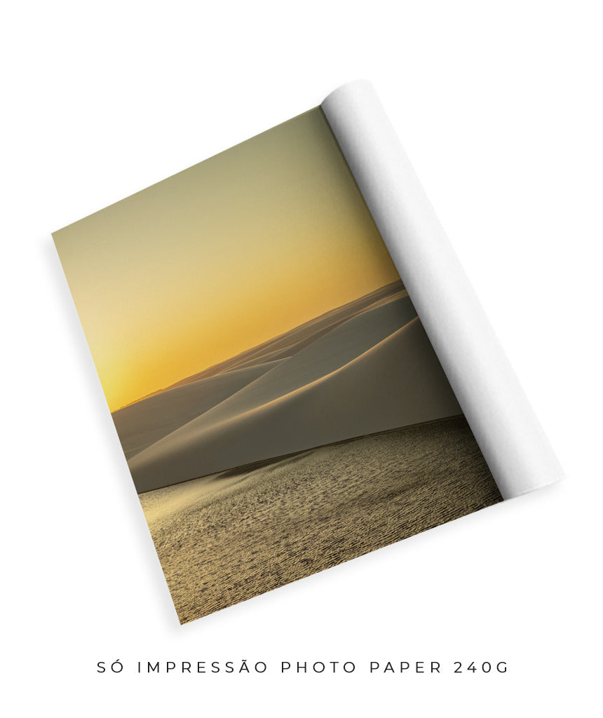 Quadro Decorativo Lençóis Maranhenses com por do Sol