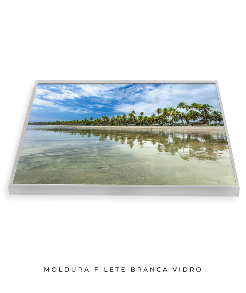 Quadro Decorativo Coqueiral na Beira da Praia