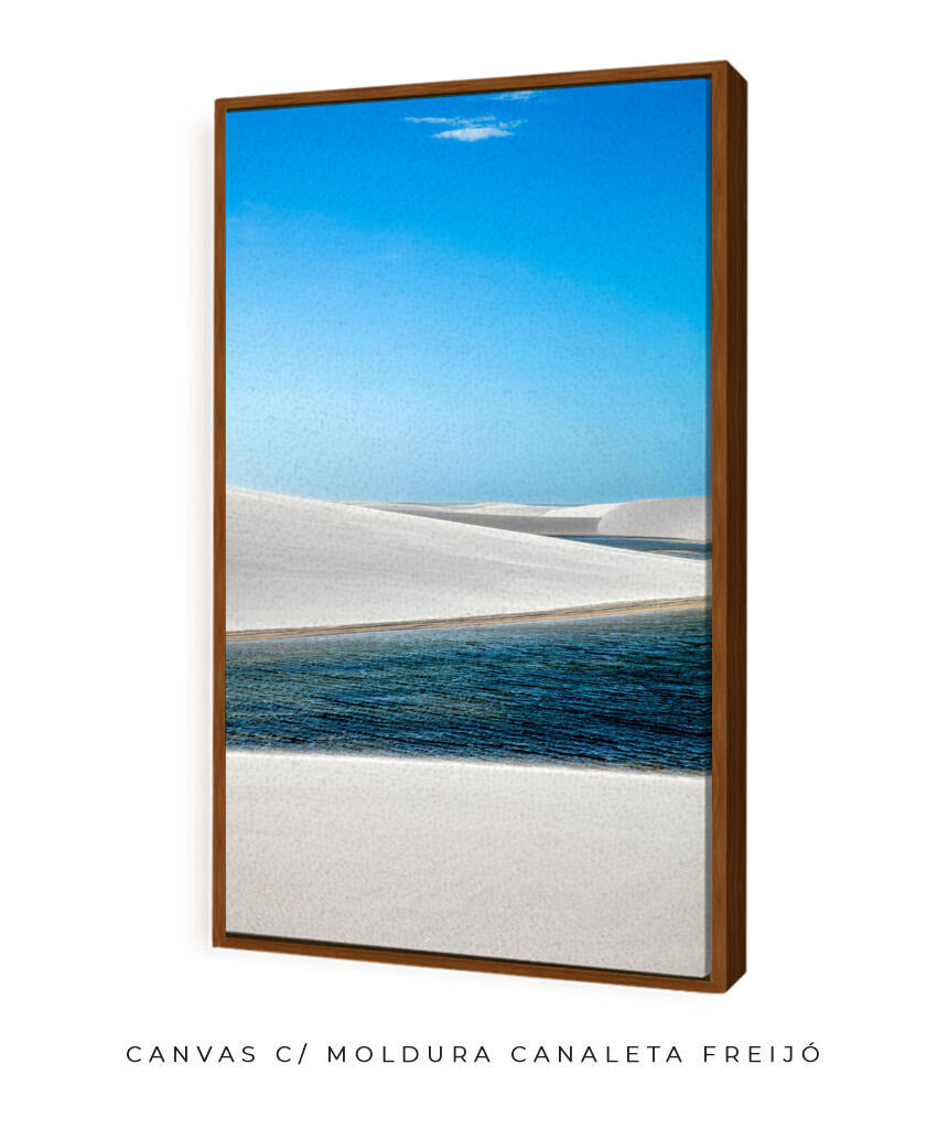 Quadro Decorativo Lençóis Maranhenses - Areia Branca e Mar - Vertical