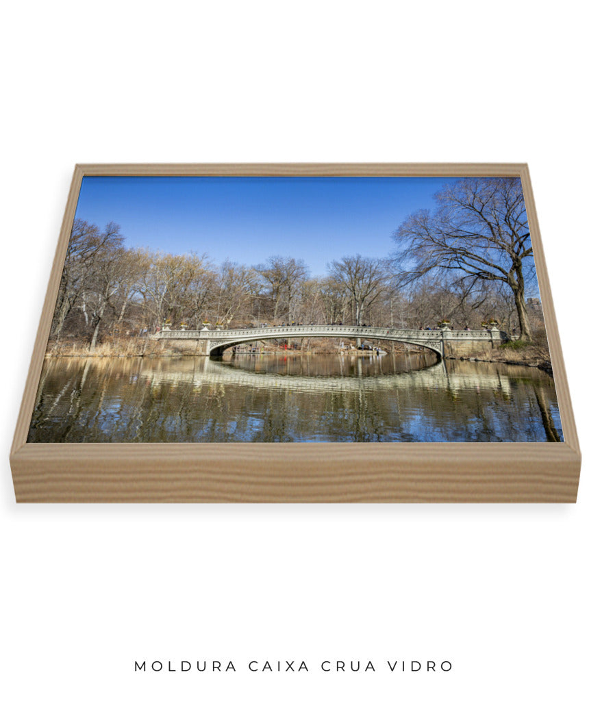 Quadro Decorativo Ponte e Lago de Nova York - Horizontal