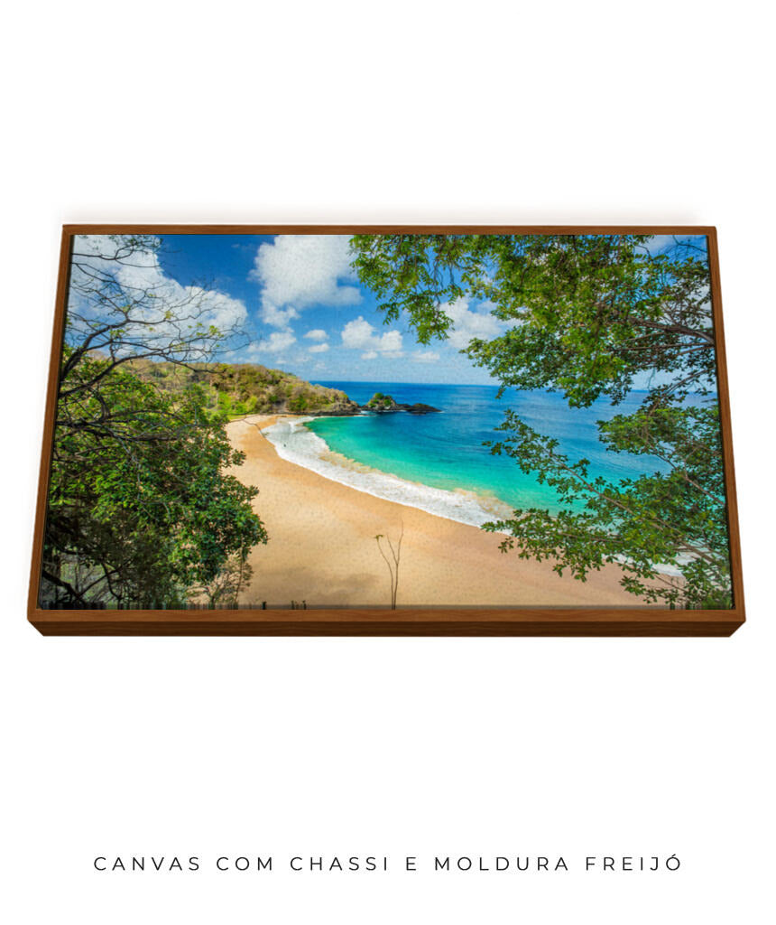 Quadro Decorativo Praia e Mar Azul- Noronha