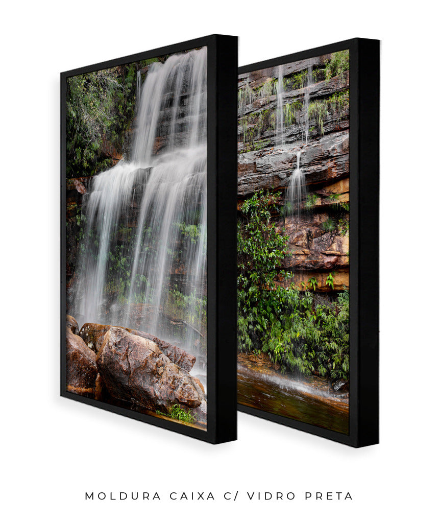 Quadro Decorativo Cachoeira- Dupla