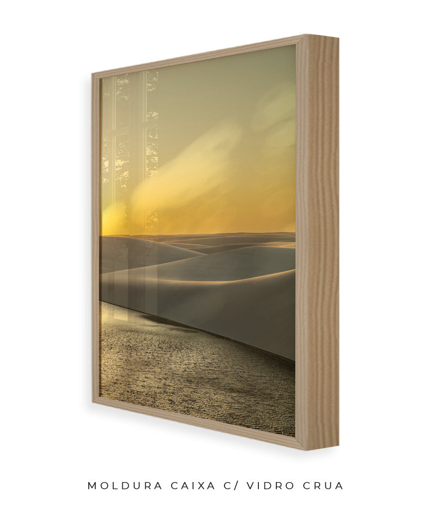 Quadro Decorativo Lençóis Maranhenses com por do Sol