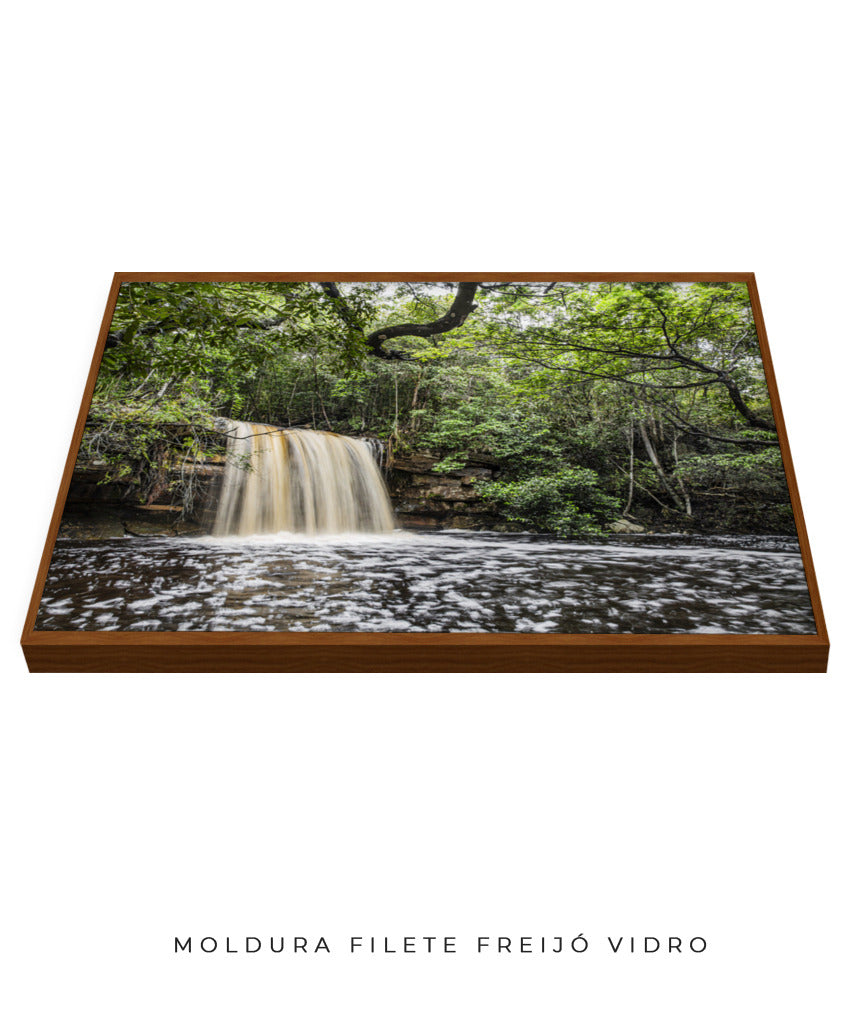 Quadro Decorativo Cachoeira e Natureza - Horizontal