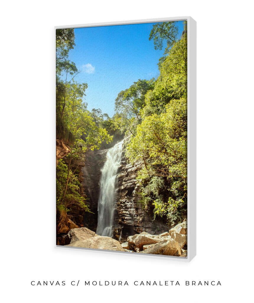 Quadro Decorativo Cachoeira - Rochas