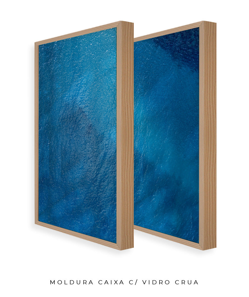 Quadro Decorativo Texturas -Tons Azuis-Dupla