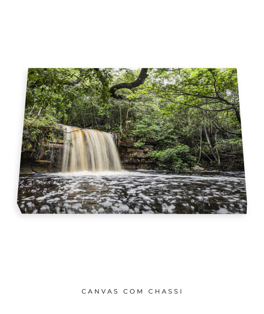 Quadro Decorativo Cachoeira e Natureza - Horizontal