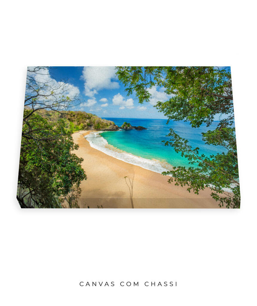 Quadro Decorativo Praia e Mar Azul- Noronha