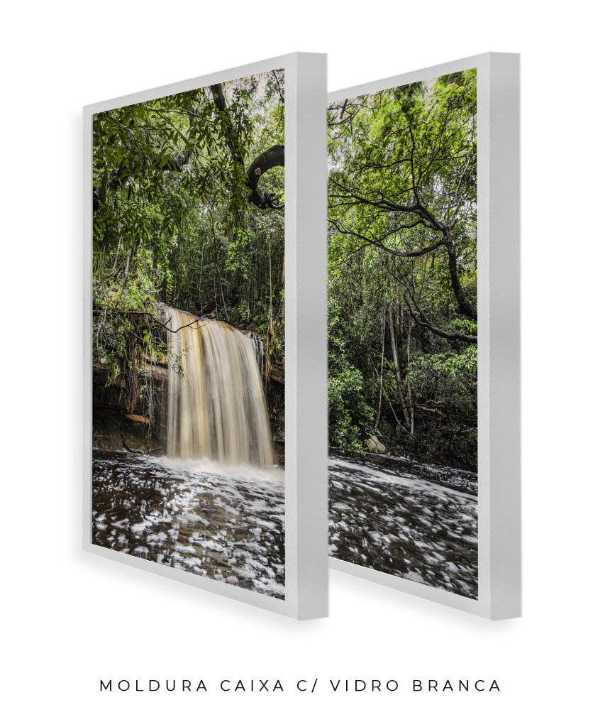 Quadro Decorativo Cachoeira e Natureza -Dupla