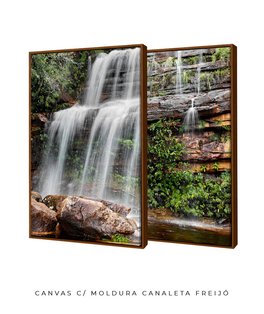 Quadro Decorativo Cachoeira- Dupla
