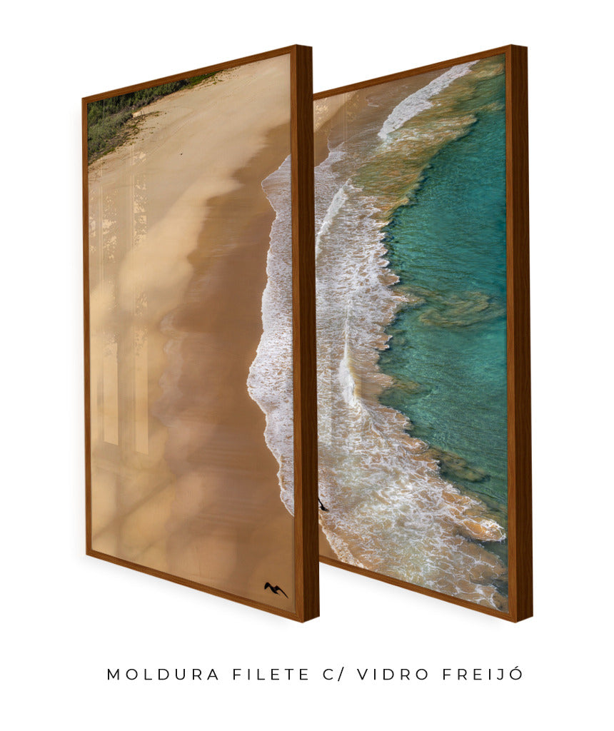 Quadro Decorativo Praia e Mar -Dupla
