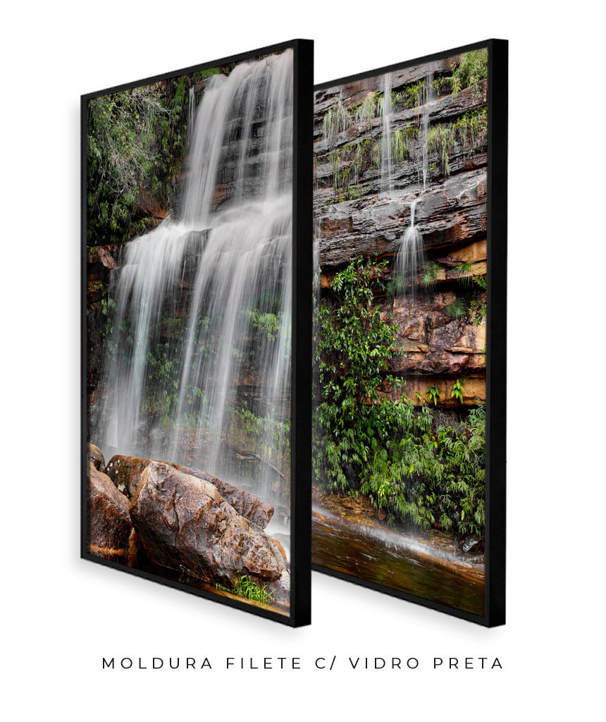 Quadro Decorativo Cachoeira- Dupla