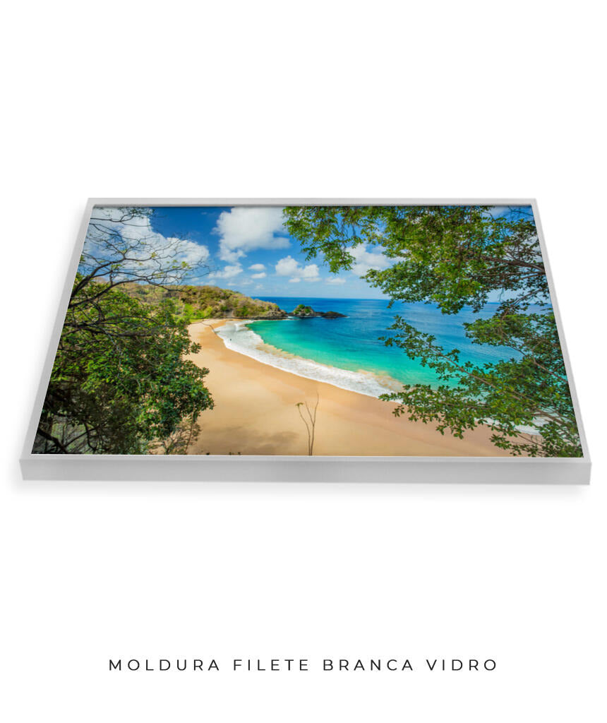 Quadro Decorativo Praia e Mar Azul- Noronha