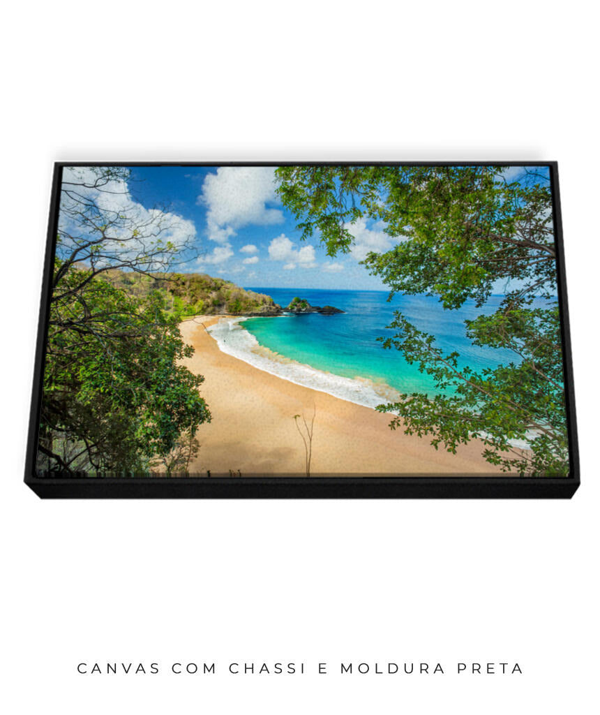 Quadro Decorativo Praia e Mar Azul- Noronha