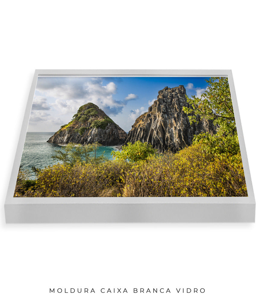 Quadro Decorativo Noronha - Mar e Montanhas - Horizontal