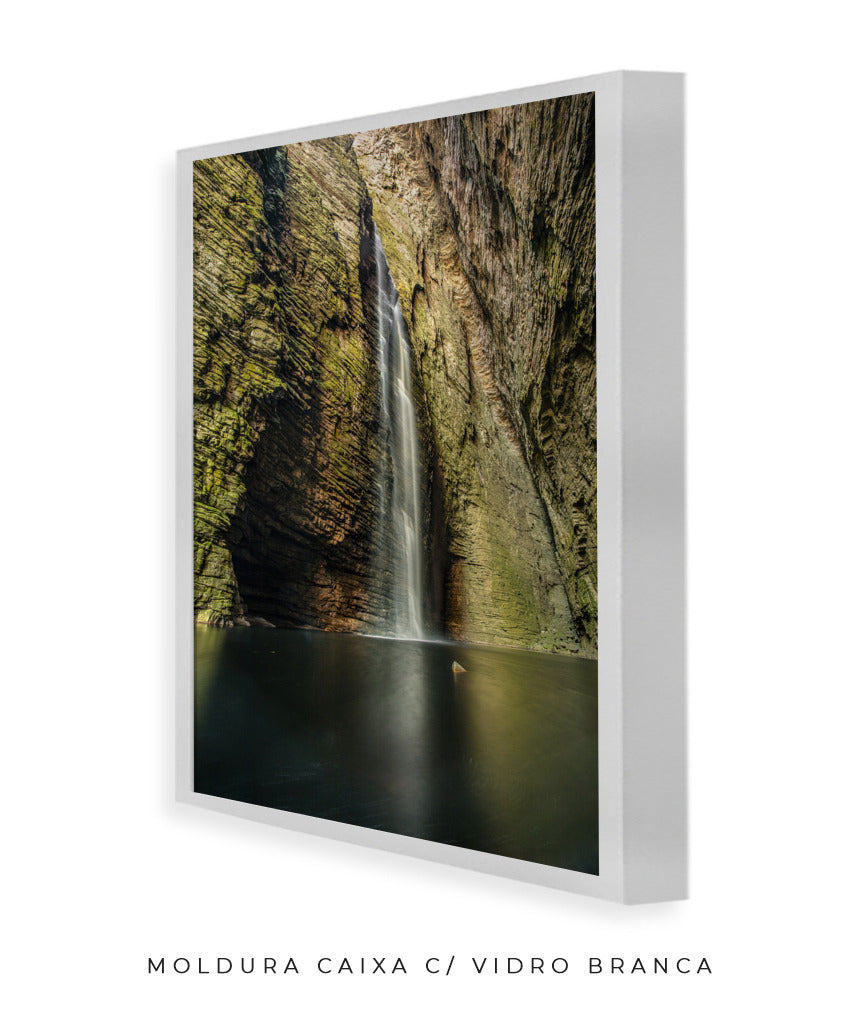 Quadro Decorativo Cachoeira e Rocha