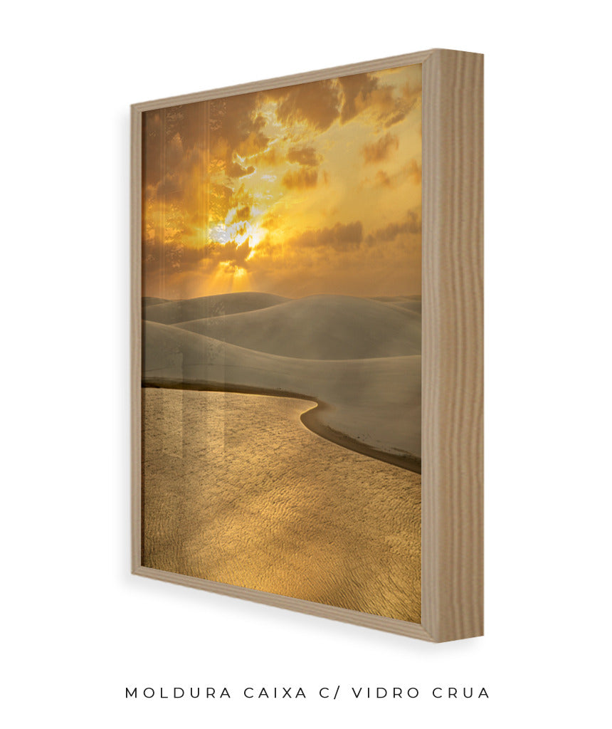 Quadro Decorativo Pôr do Sol - Céu Laranja.
