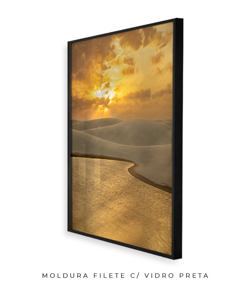 Quadro Decorativo Pôr do Sol - Céu Laranja.