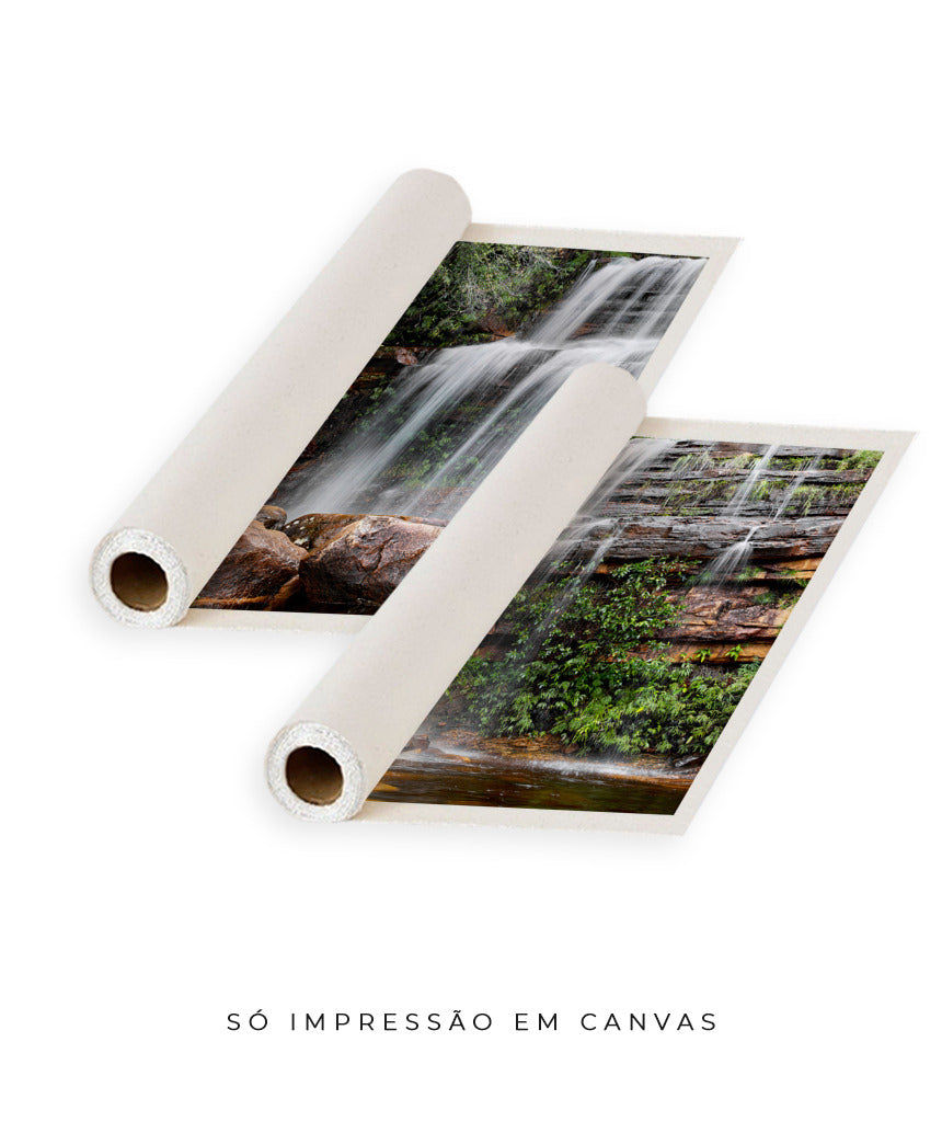 Quadro Decorativo Cachoeira- Dupla