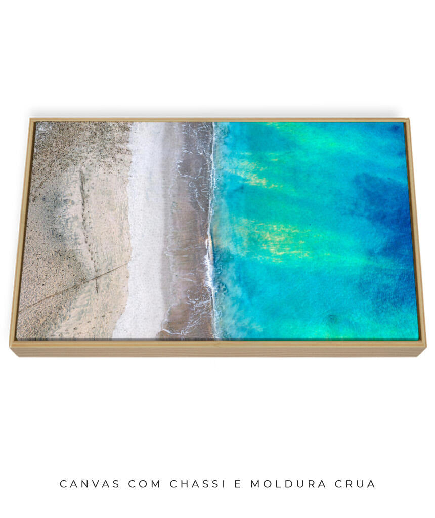 Quadro Decorativo Noronha - Praia e Mar Vista Aérea