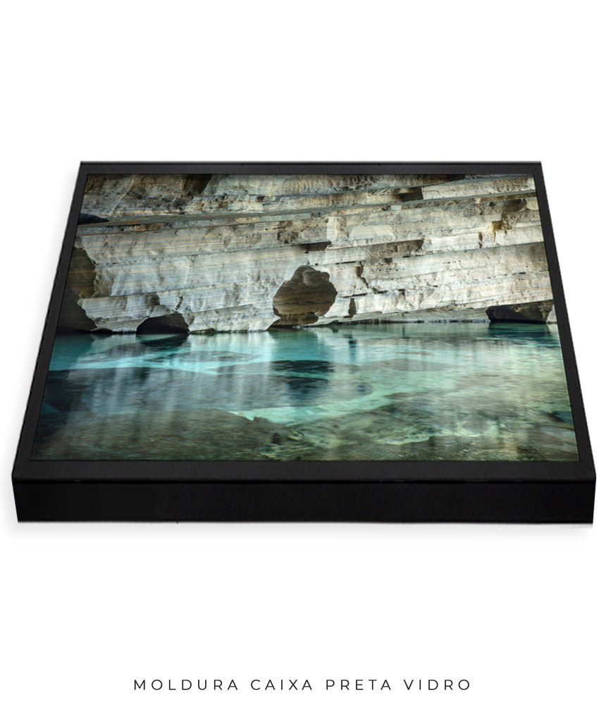 Quadro Decorativo Chapada Diamantina - Rocha e águas cristalinas-Horizontal