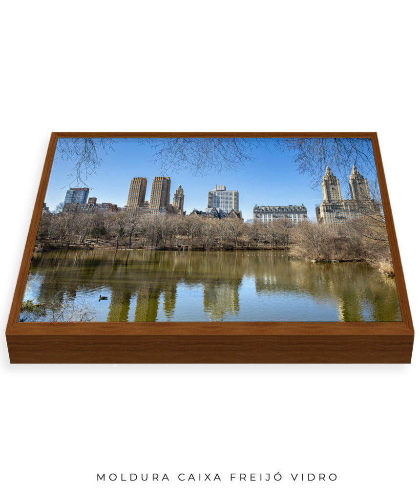 Quadro Decorativo Prédios e Lago de Nova York - Horizontal