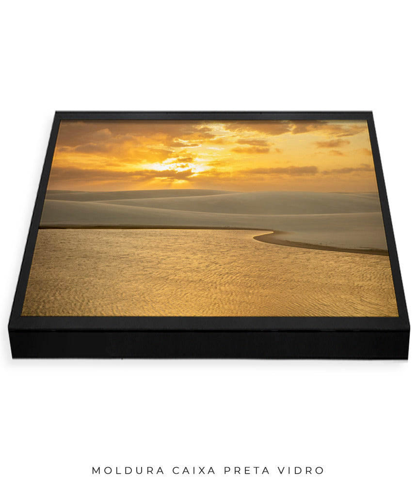 Quadro Decorativo Pôr do Sol - Céu Laranja - Horizontal
