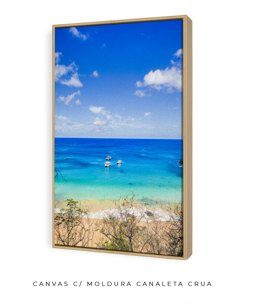 Quadro Decorativo Praia e Mar Azul
