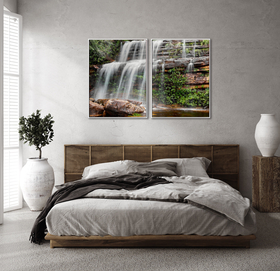 Quadro Decorativo Cachoeira- Dupla