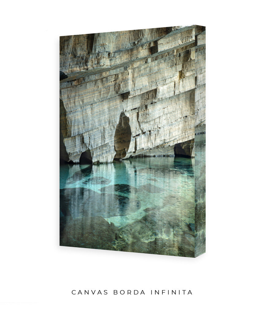 Quadro Decorativo Chapada Diamantina -Rocha e águas cristalinas-Vertical