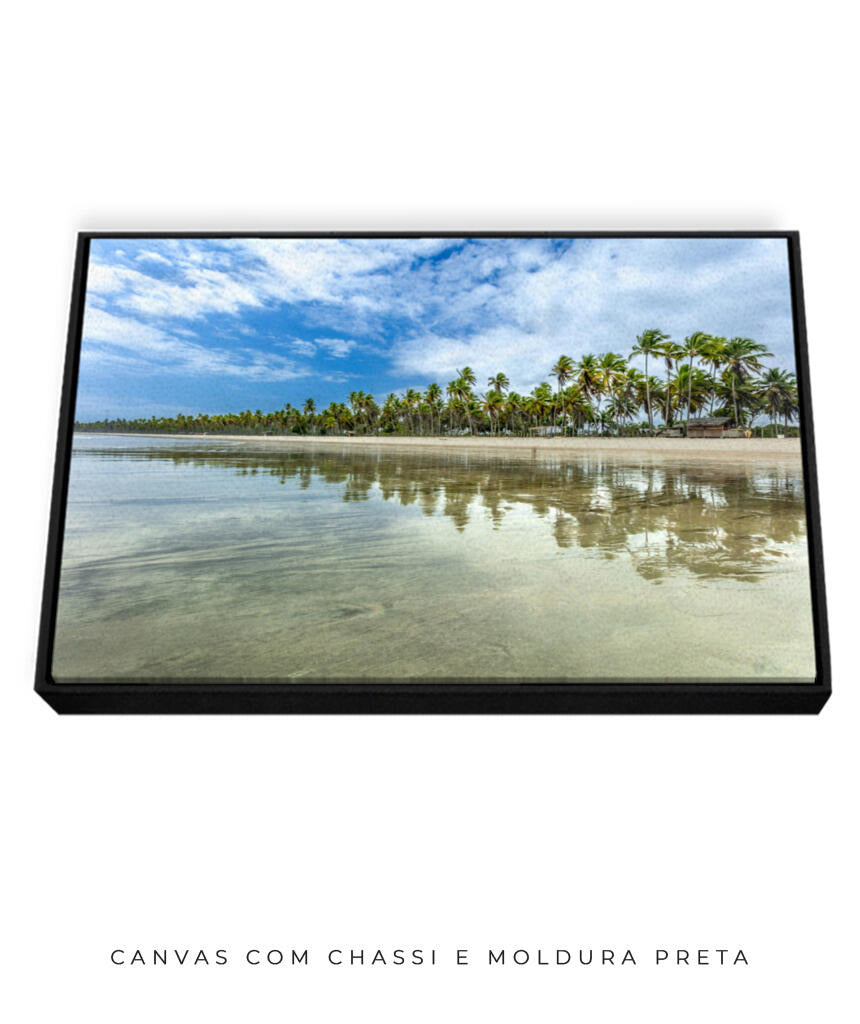 Quadro Decorativo Coqueiral na Beira da Praia