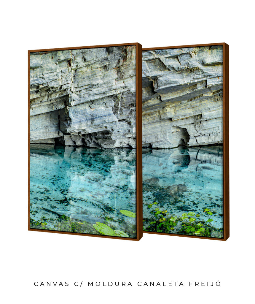 Quadro Decorativo Chapada Diamantina -Águas Tiffany-Dupla