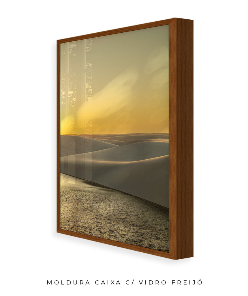 Quadro Decorativo Lençóis Maranhenses com por do Sol