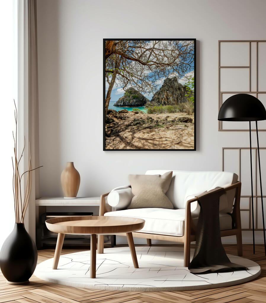 Quadro Decorativo Noronha - Morro Dois Irmãos - Vertical