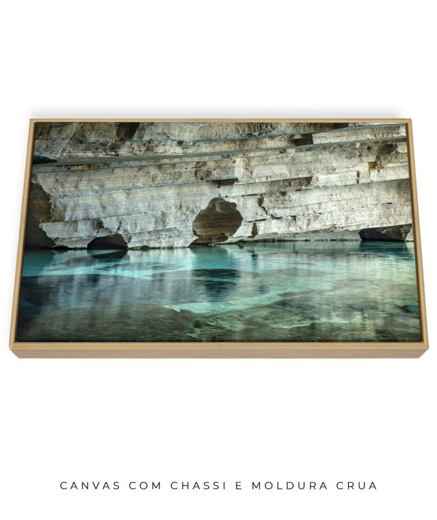 Quadro Decorativo Chapada Diamantina - Rocha e águas cristalinas-Horizontal