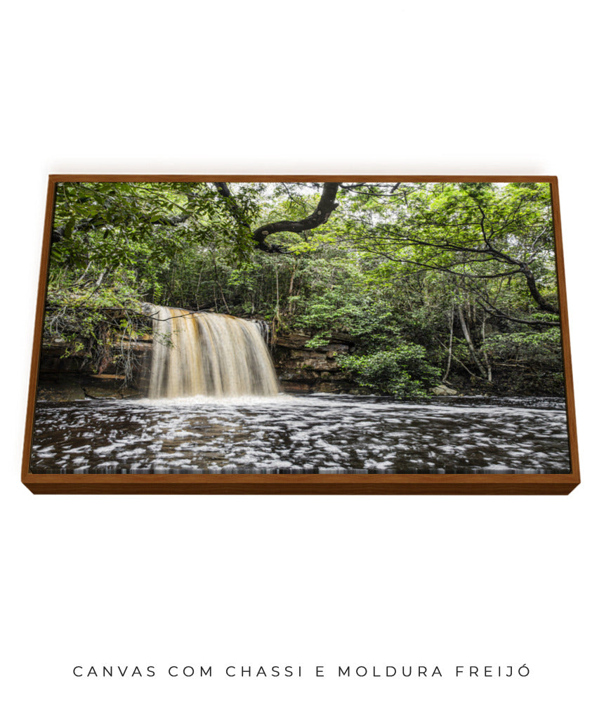Quadro Decorativo Cachoeira e Natureza - Horizontal