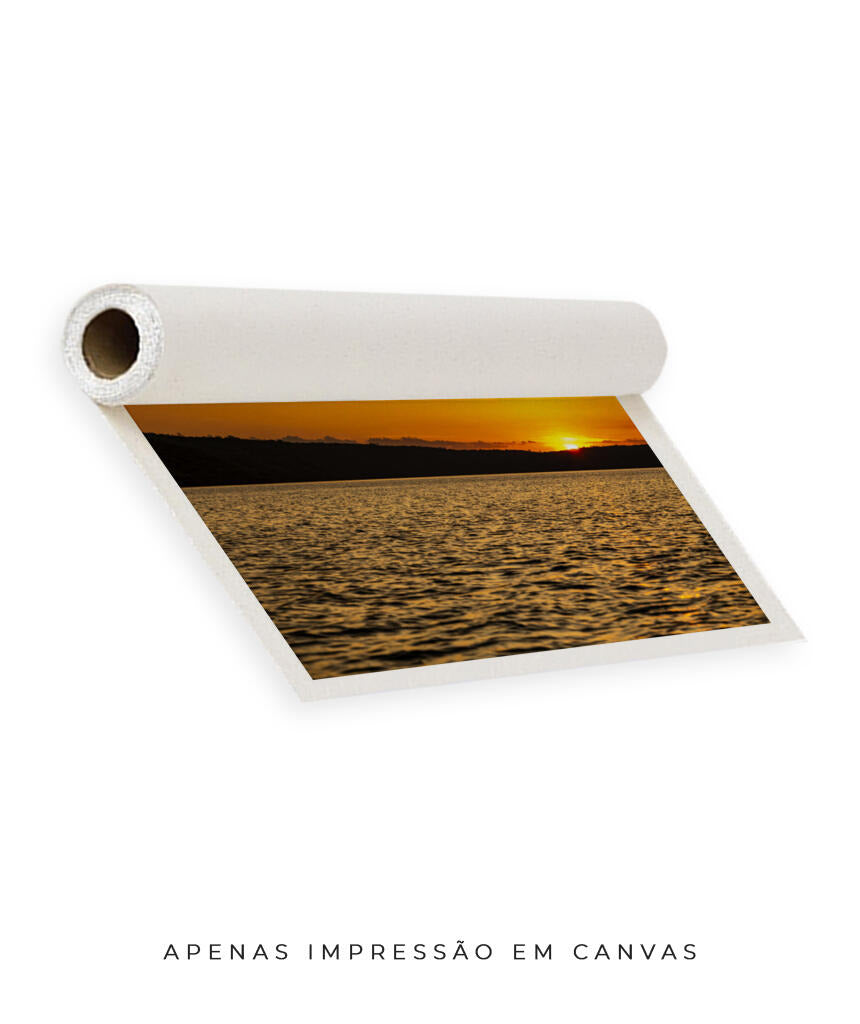 Quadro Decorativo Pôr do Sol Beira Mar