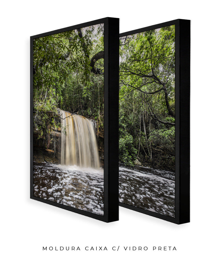 Quadro Decorativo Cachoeira e Natureza -Dupla