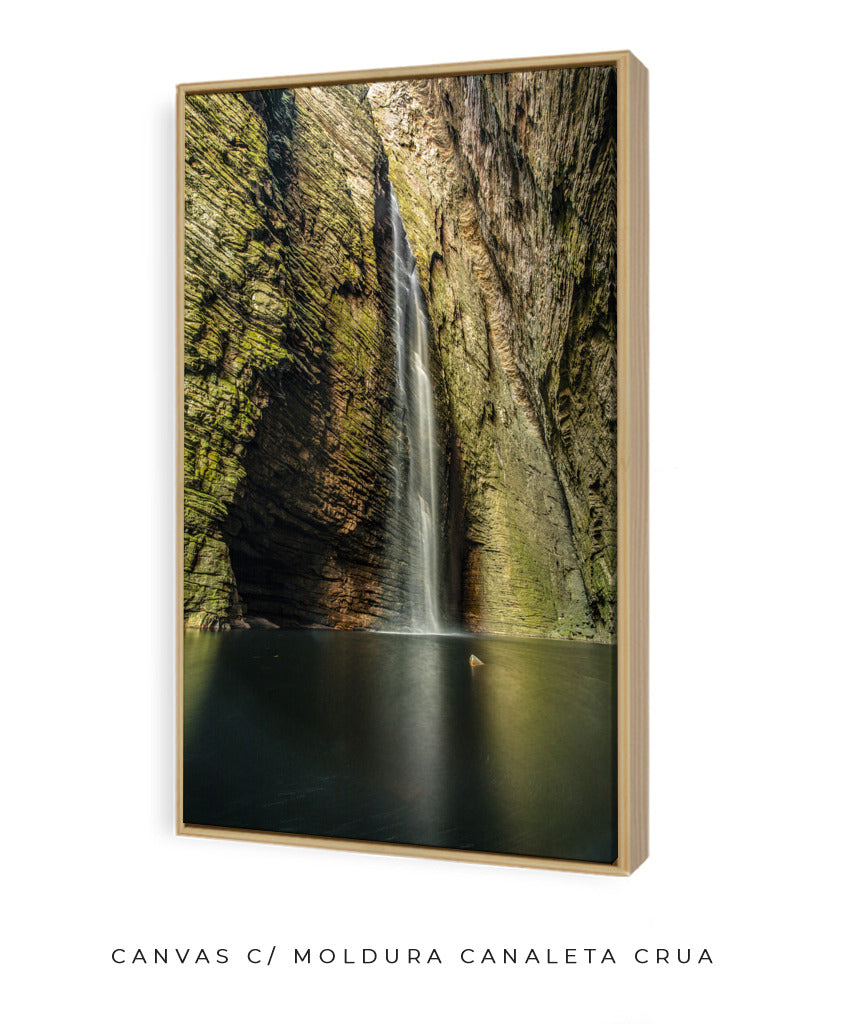 Quadro Decorativo Cachoeira e Rocha