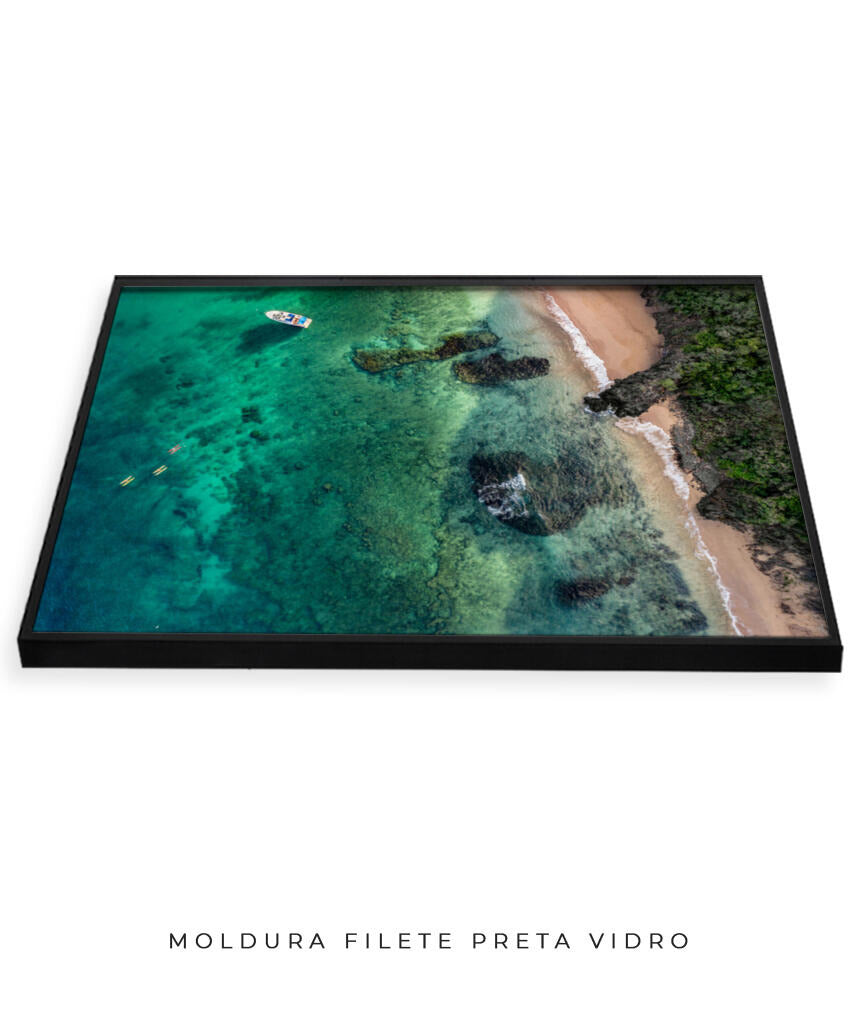 Quadro Decorativo Noronha - Praia e Rochas