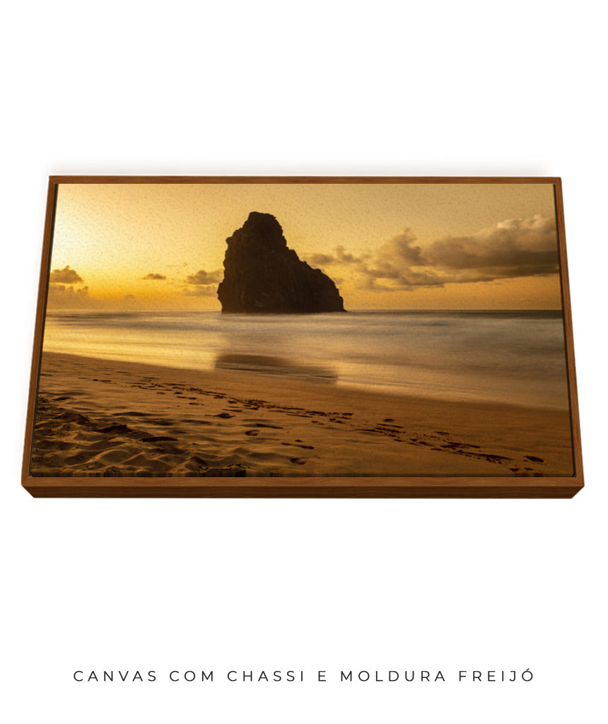 Quadro Decorativo Praia e Pôr do Sol - Horizontal