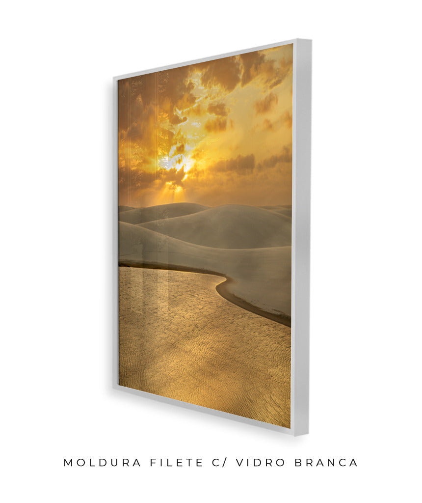 Quadro Decorativo Pôr do Sol - Céu Laranja.