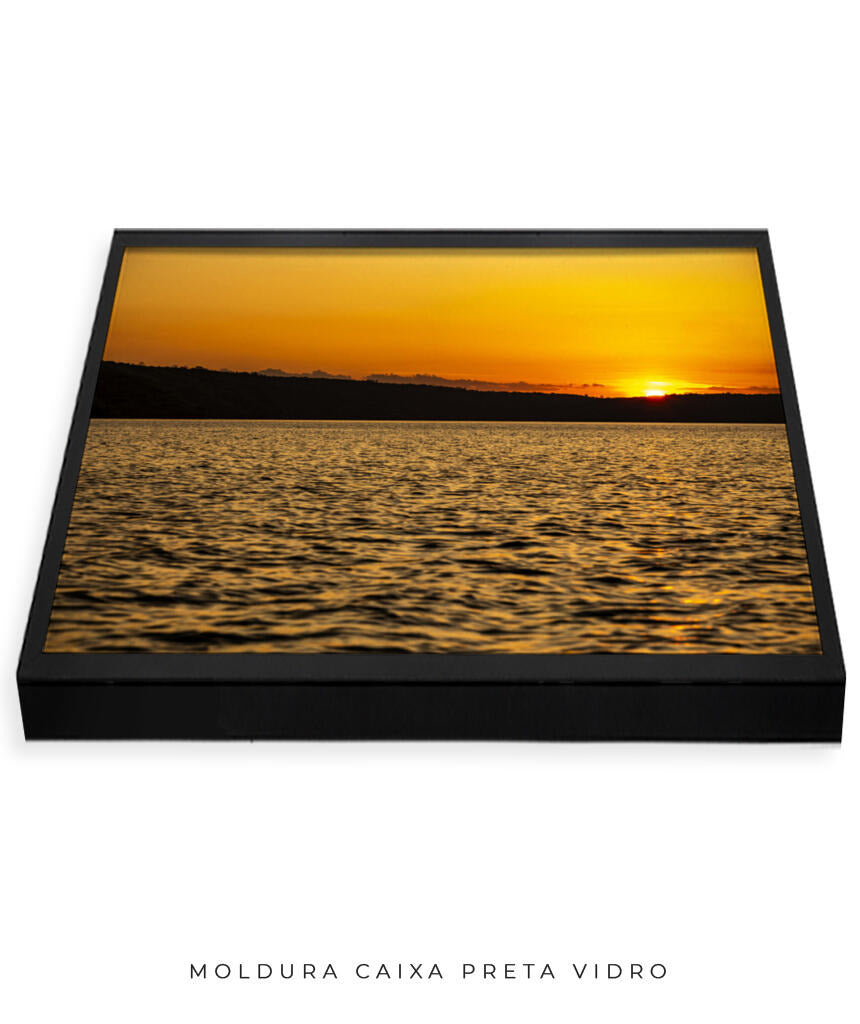 Quadro Decorativo Pôr do Sol Beira Mar